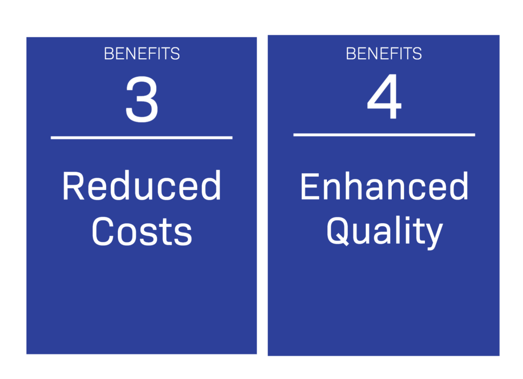 Enjoy reduced costs and enhanced quality