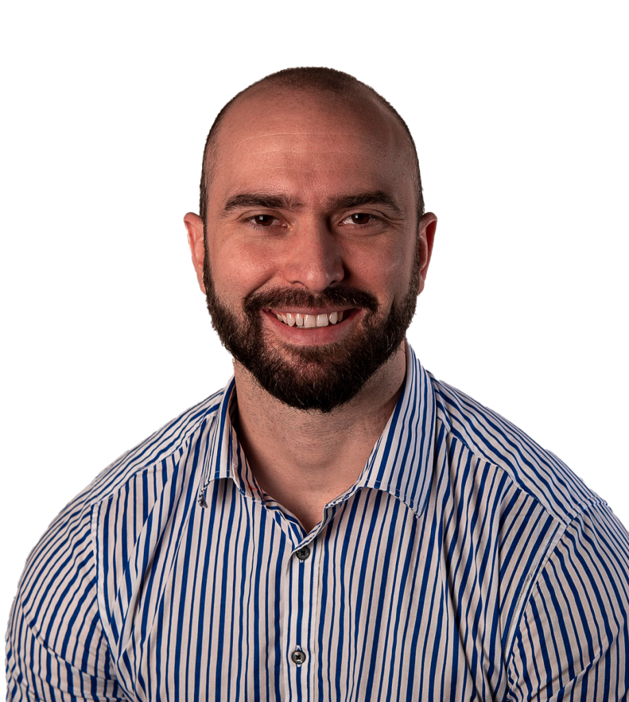 headshot of a man on a white background
