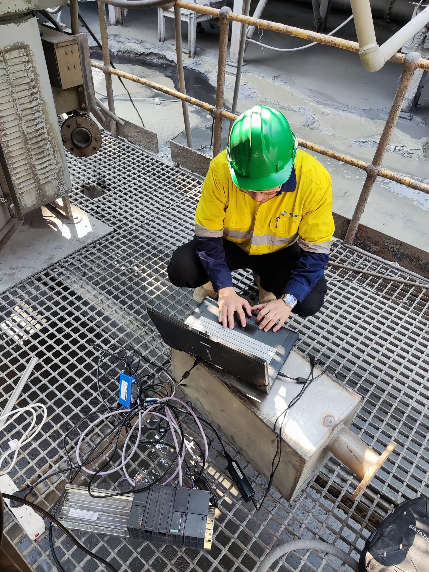 Mipac engineer working onsite